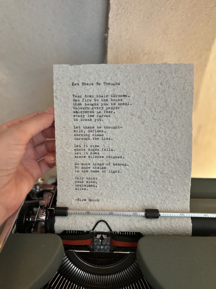 Typing a poem on the Olympia SM3